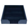 Dacasso Navy Blue Bonded Leather Letter Tray AG-5001